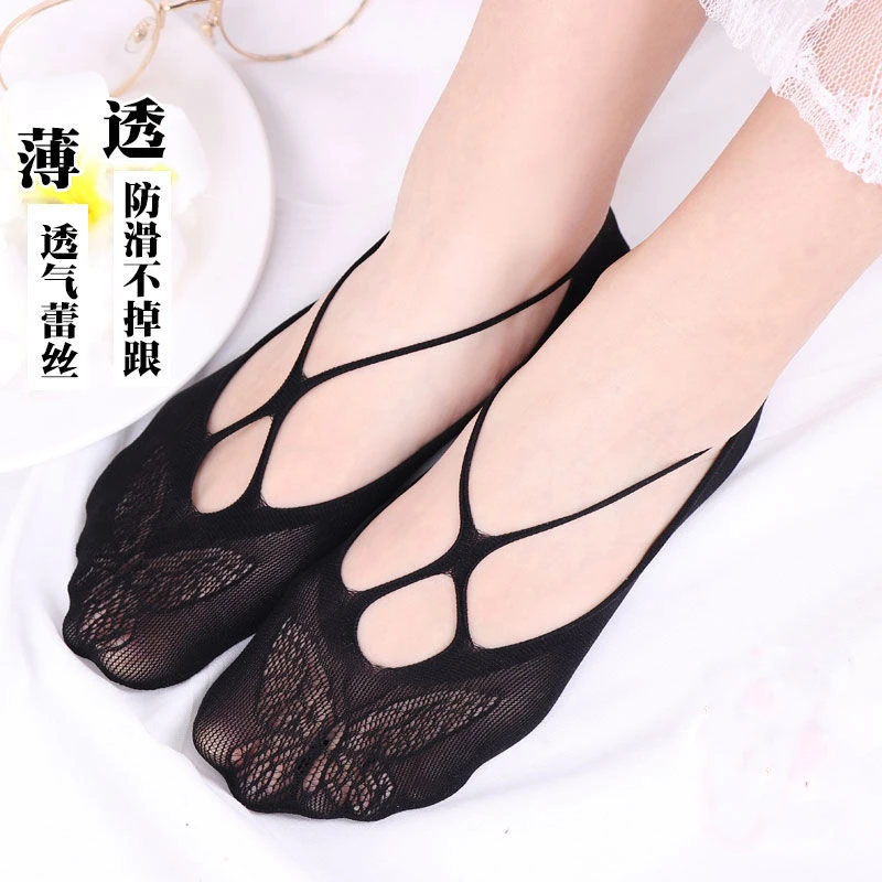 夏季薄款袜子女船袜夏季薄款网眼隐形浅口百搭低帮吊带防滑