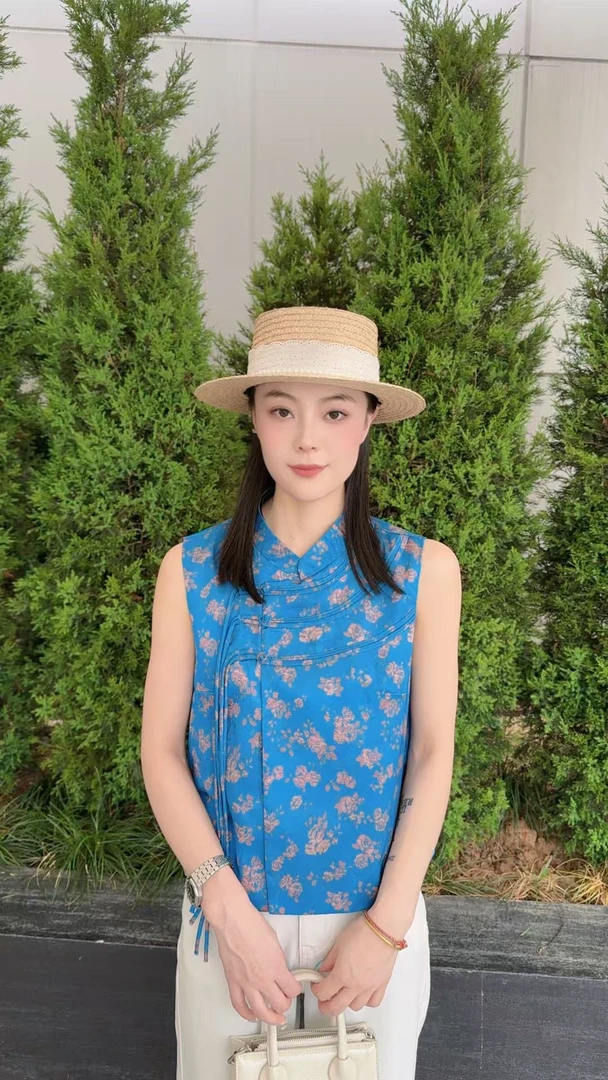 2025夏季新款百搭新中式国风盘扣流苏马甲1307