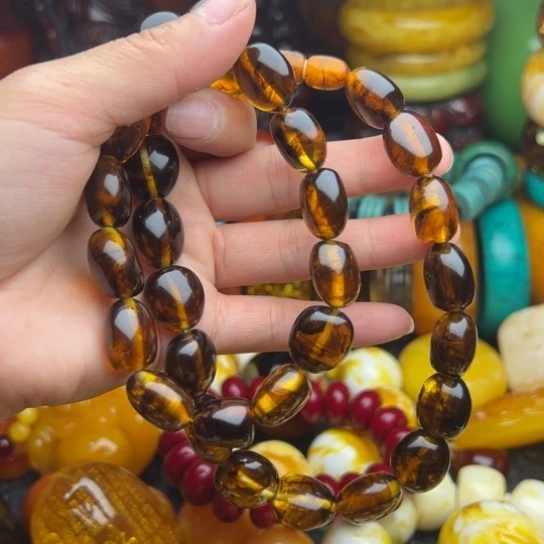 未镶嵌琥珀手串蜜蜡