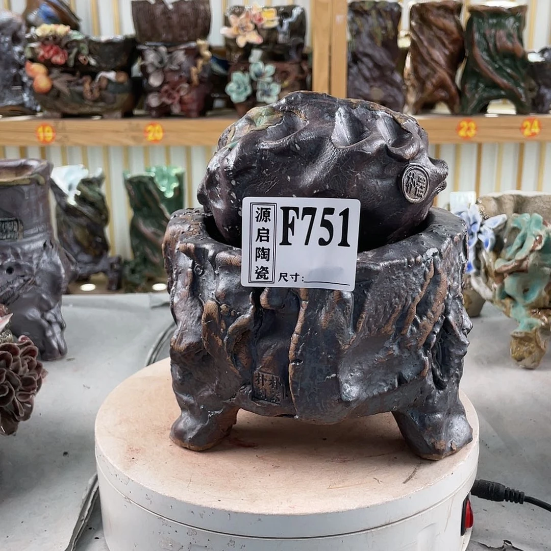 紫砂花盆可****渴手工制作默认微瑕751