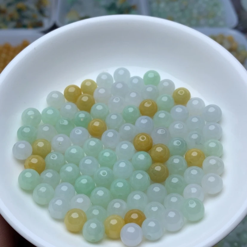 【闪购商品】翡翠手链未镶嵌卡7冰三彩10颗