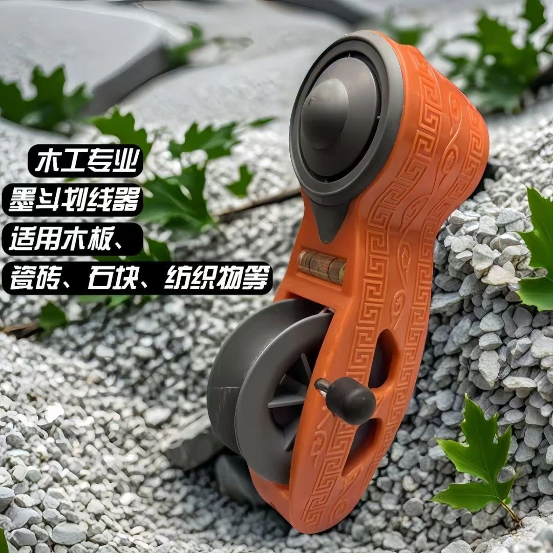 新款耐摔墨斗高档划线器木工专用手摇式墨斗抗摔耐用画线工具墨斗