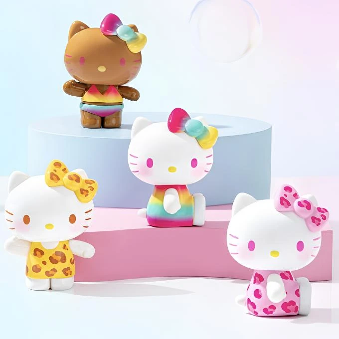 Kitty夏日彩虹糖系列盲袋MINI盲盒潮玩公仔车载摆件