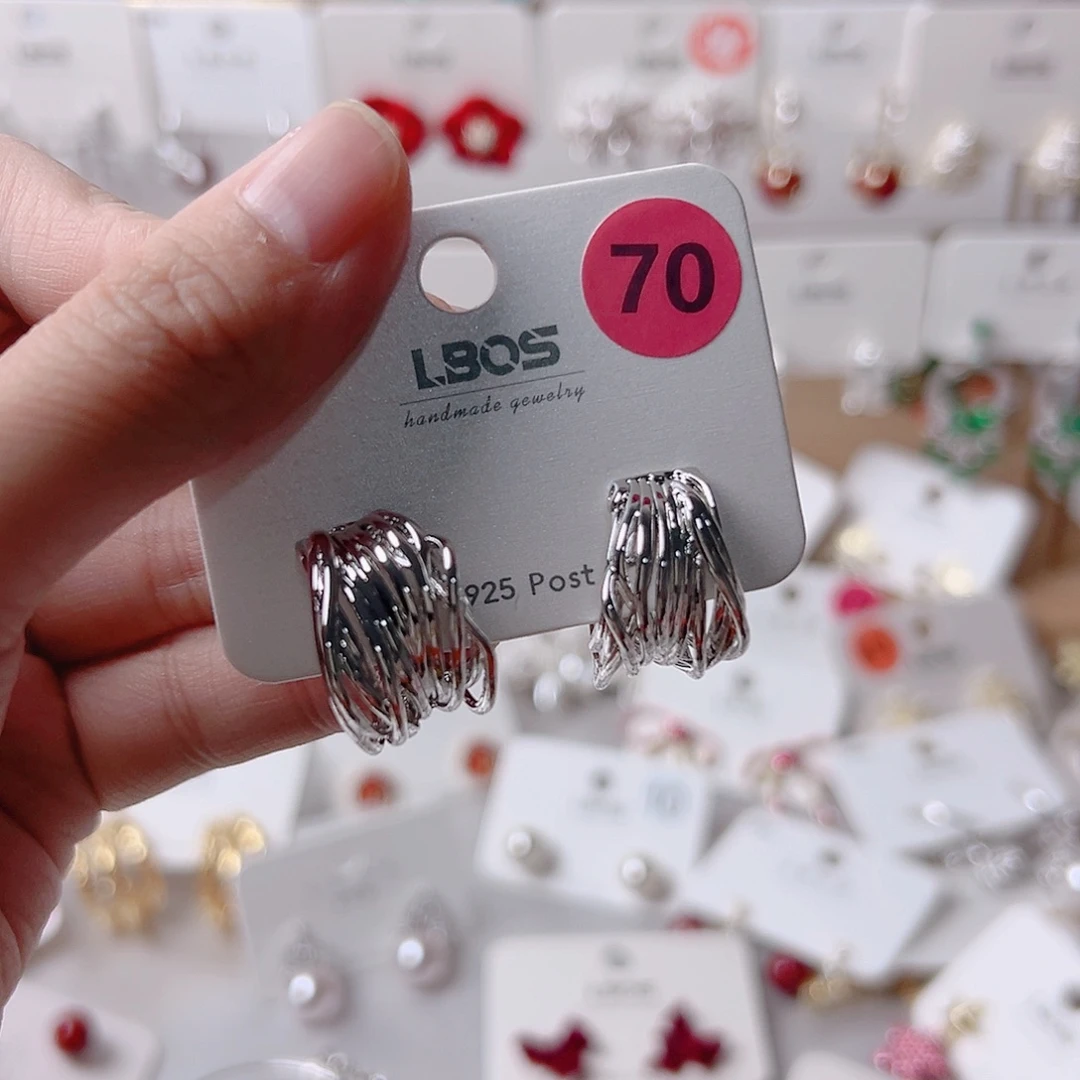 锆石纯铜合金耳环