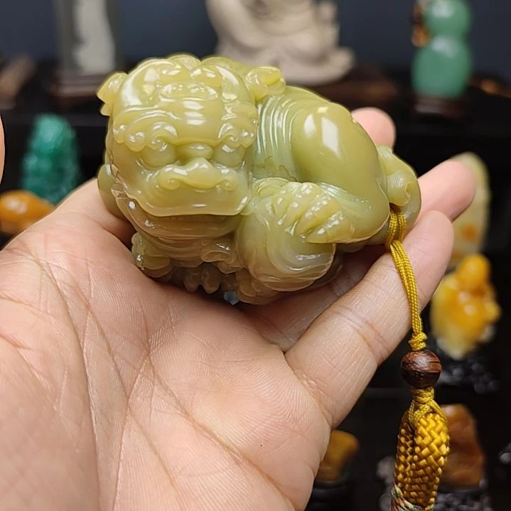 寿山石印石手把件手把件