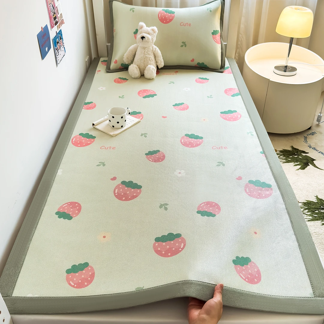 夏季冰丝凉席2025新款可机洗藤席竹席90x190学生宿舍单人空调席子