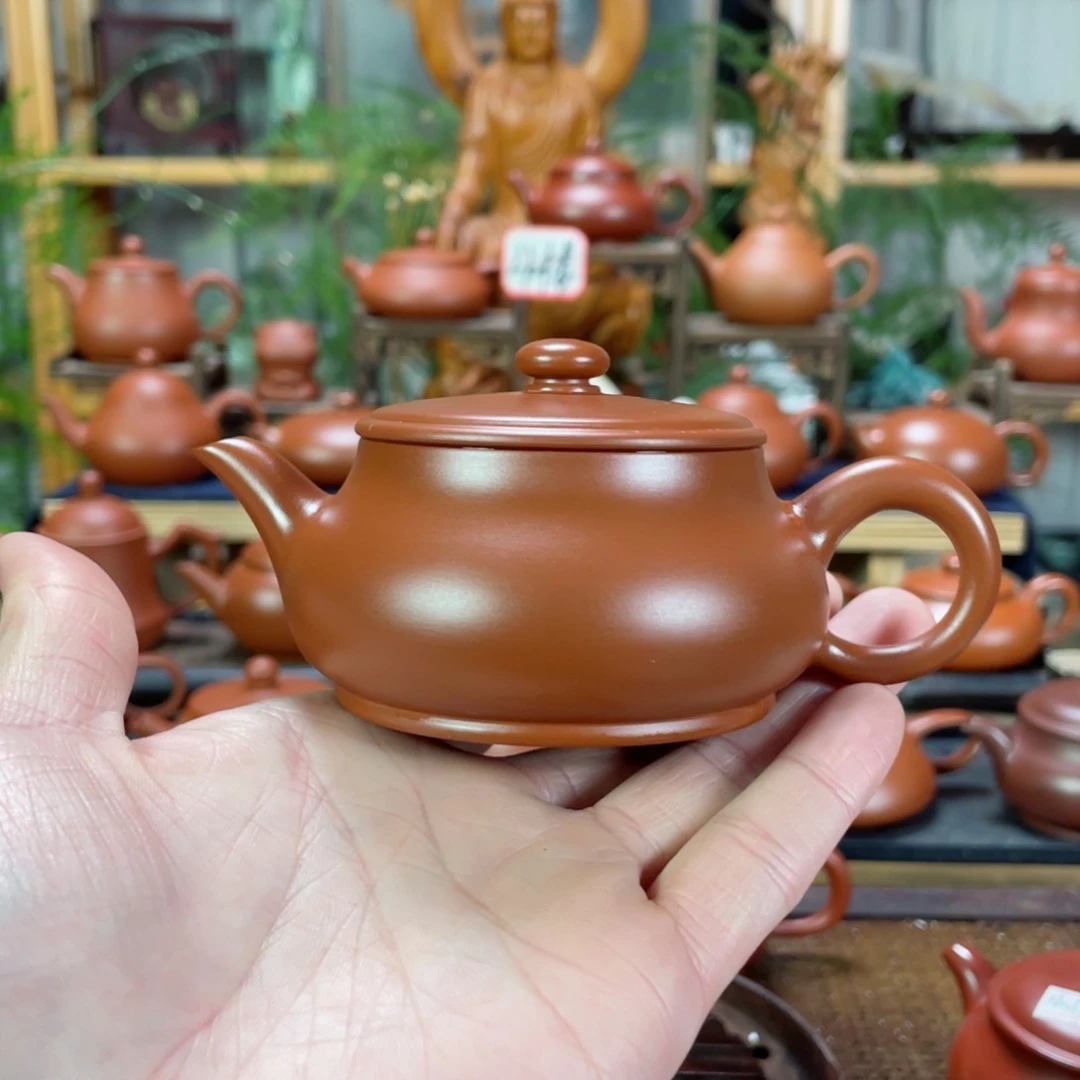 紫砂茶壶张****活朱泥明炉