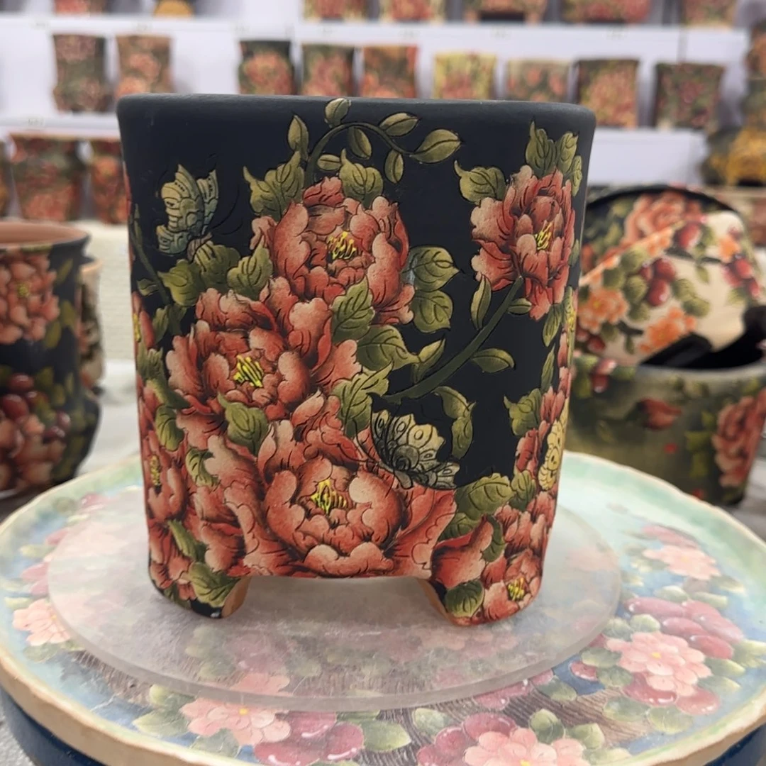 ?**?精品多肉手绘花盆