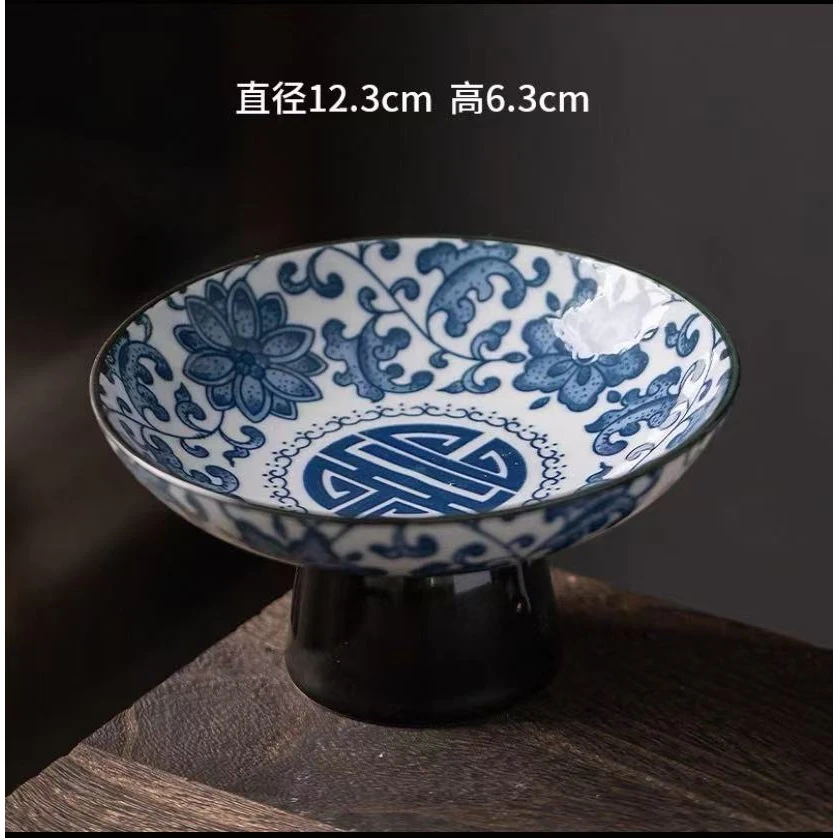 圆缠枝莲青花果盘-ZHZ195（众）