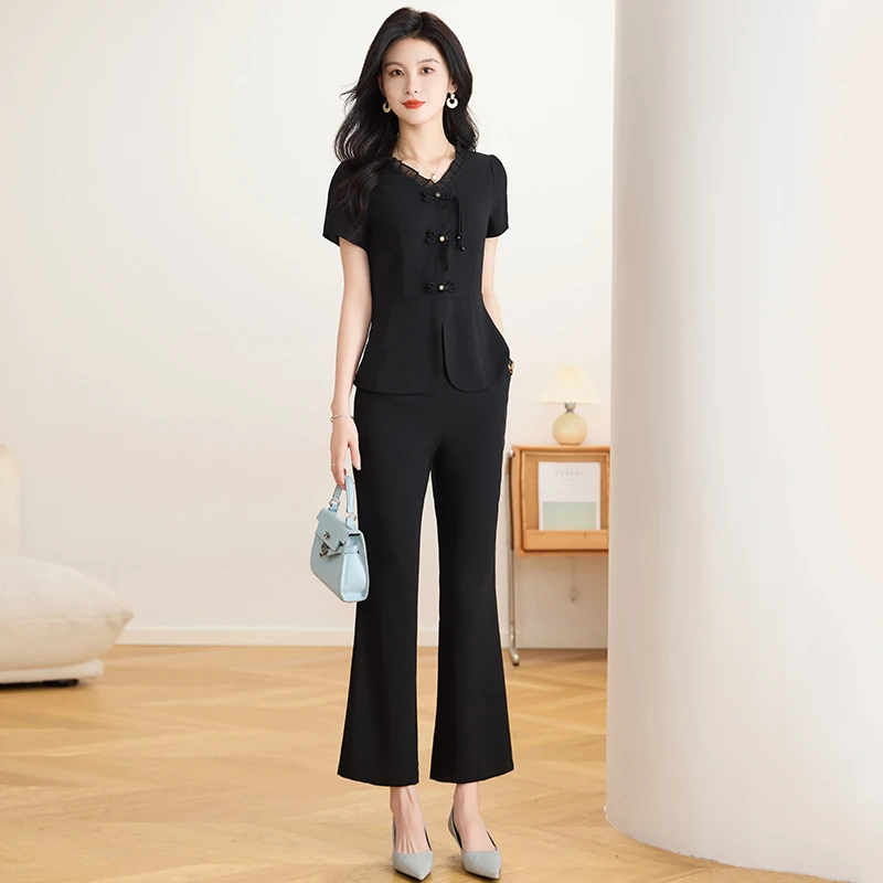 【上衣+裤子】优雅新款气质时尚大气减龄收腰显瘦套裤M-4XL-20085