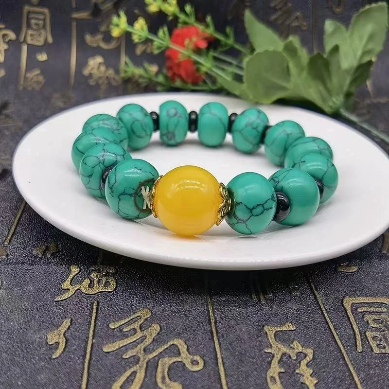 蜜蜡单圈手串无礼盒589