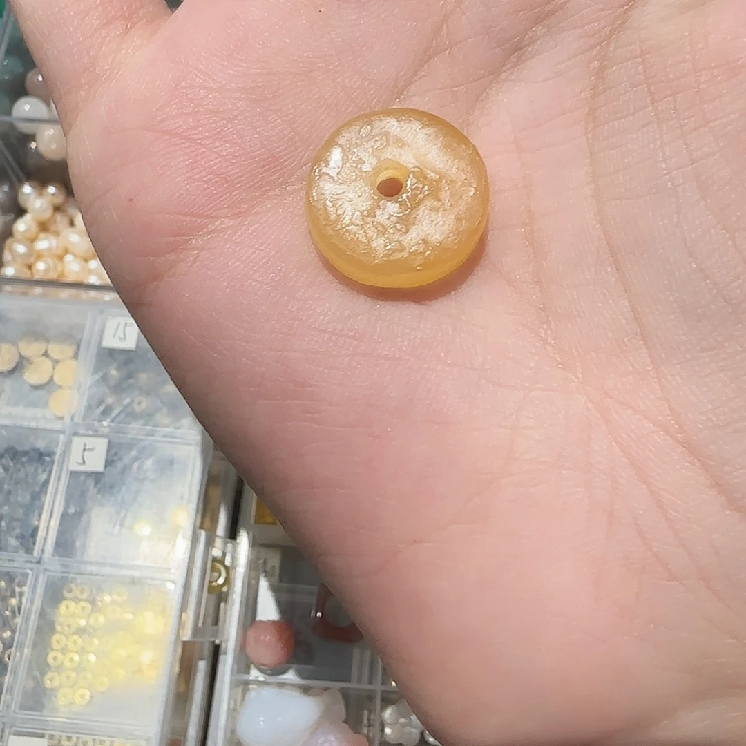 未镶嵌手链玛瑙/玉髓贝*蜜蜡小平安扣
