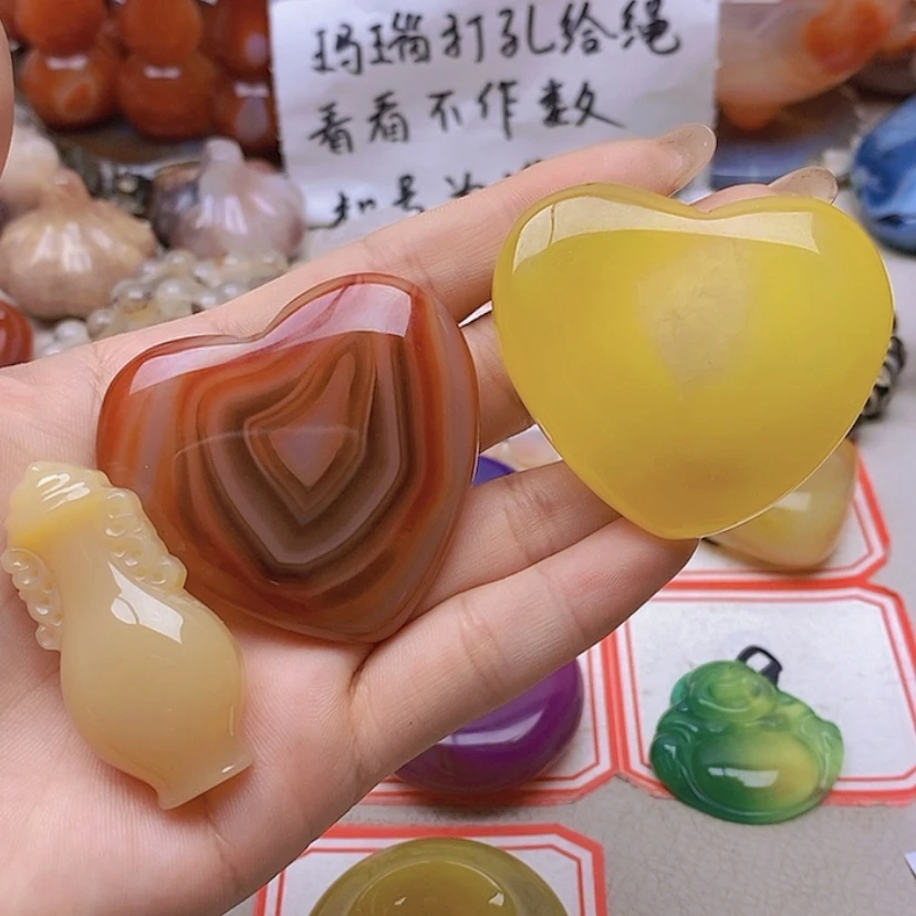 【闪购商品】未镶嵌玛瑙/玉髓珠宝半成品╰****╯