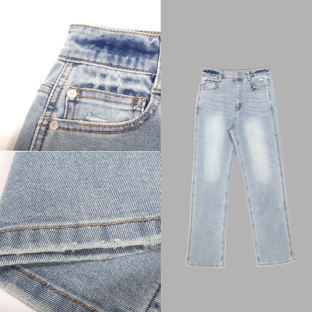 凯特丝蓓1901#2025春季新款复古做旧水洗休闲牛仔裤女