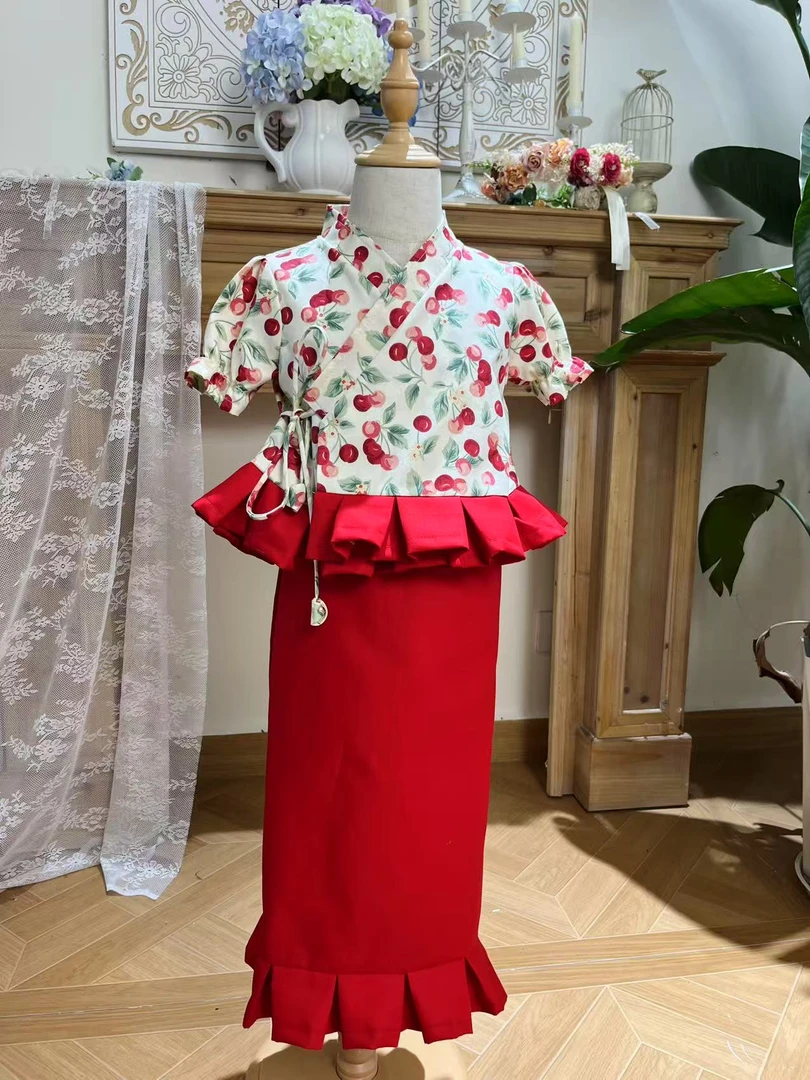 傣族传统民族服饰   甜美可爱民族服装童装