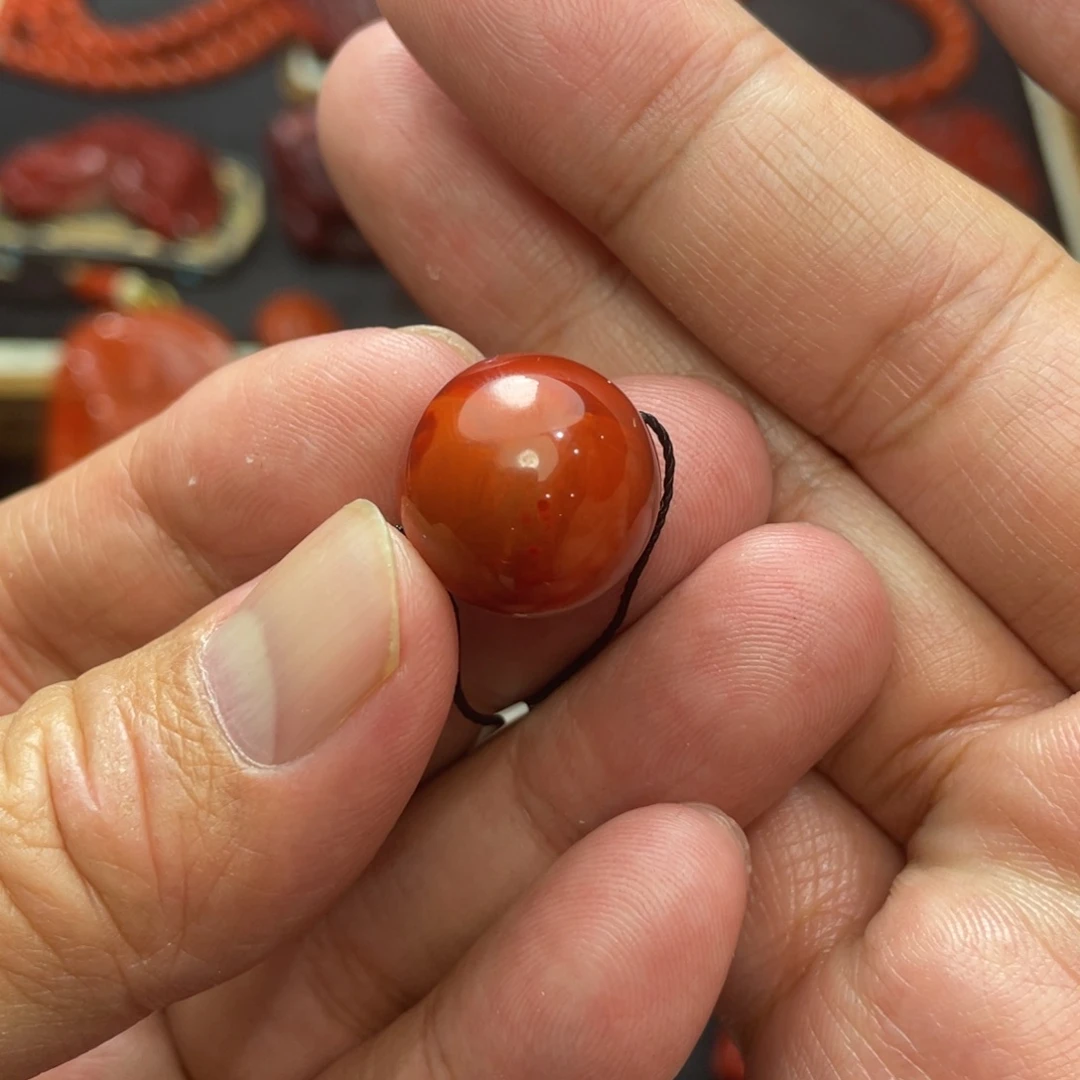 南红玛瑙未镶嵌颈饰16mm+