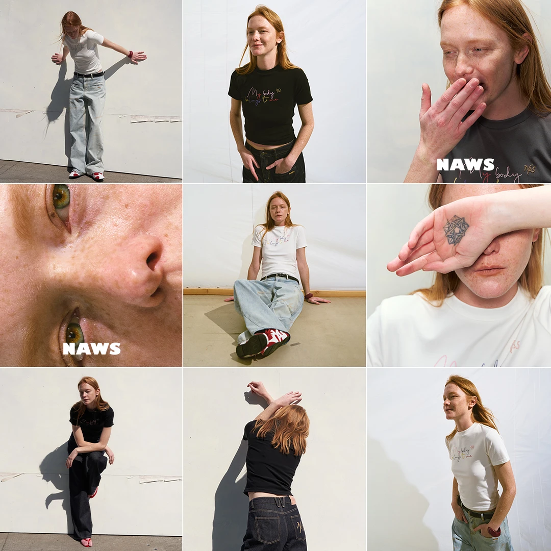 NAWS 糖果Tee【摩根】"My body belongs to me" 修身合身短袖T恤