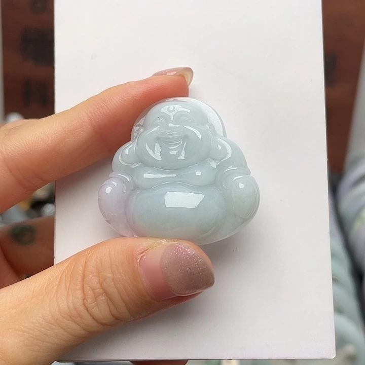 翡翠未镶嵌颈饰佛公吊坠