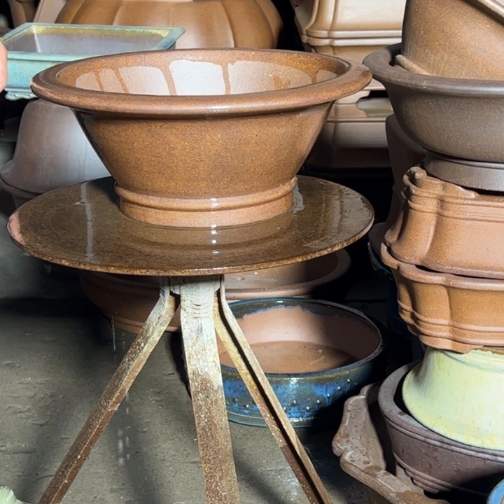 坐***时紫砂花盆微瑕处理