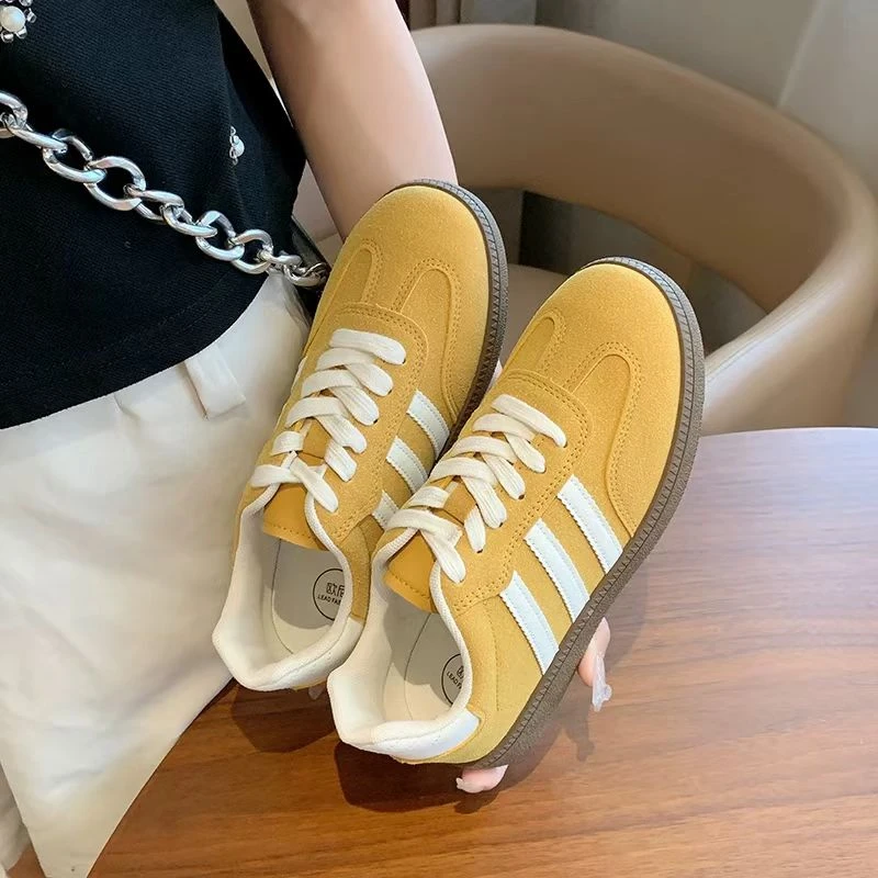 「年终清仓」复古黄色德训鞋2025新款百搭2801