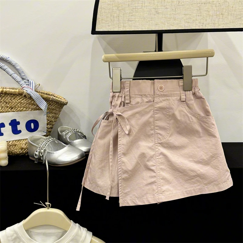 现货【粉色调调】童装女童洋气裙裤韩系短裤百搭宽松儿童夏季半身裙