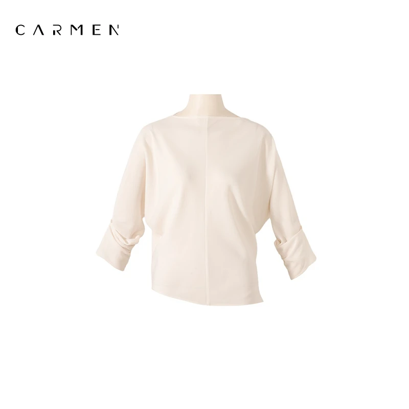 Carmen高端大牌醋酸面料衬衫女25春夏款修身显瘦气质上衣CS2EST05
