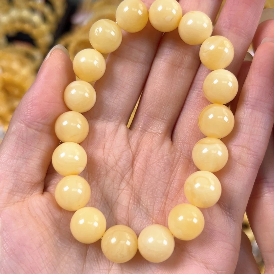 裸石琥珀未镶嵌10+满蜡白花