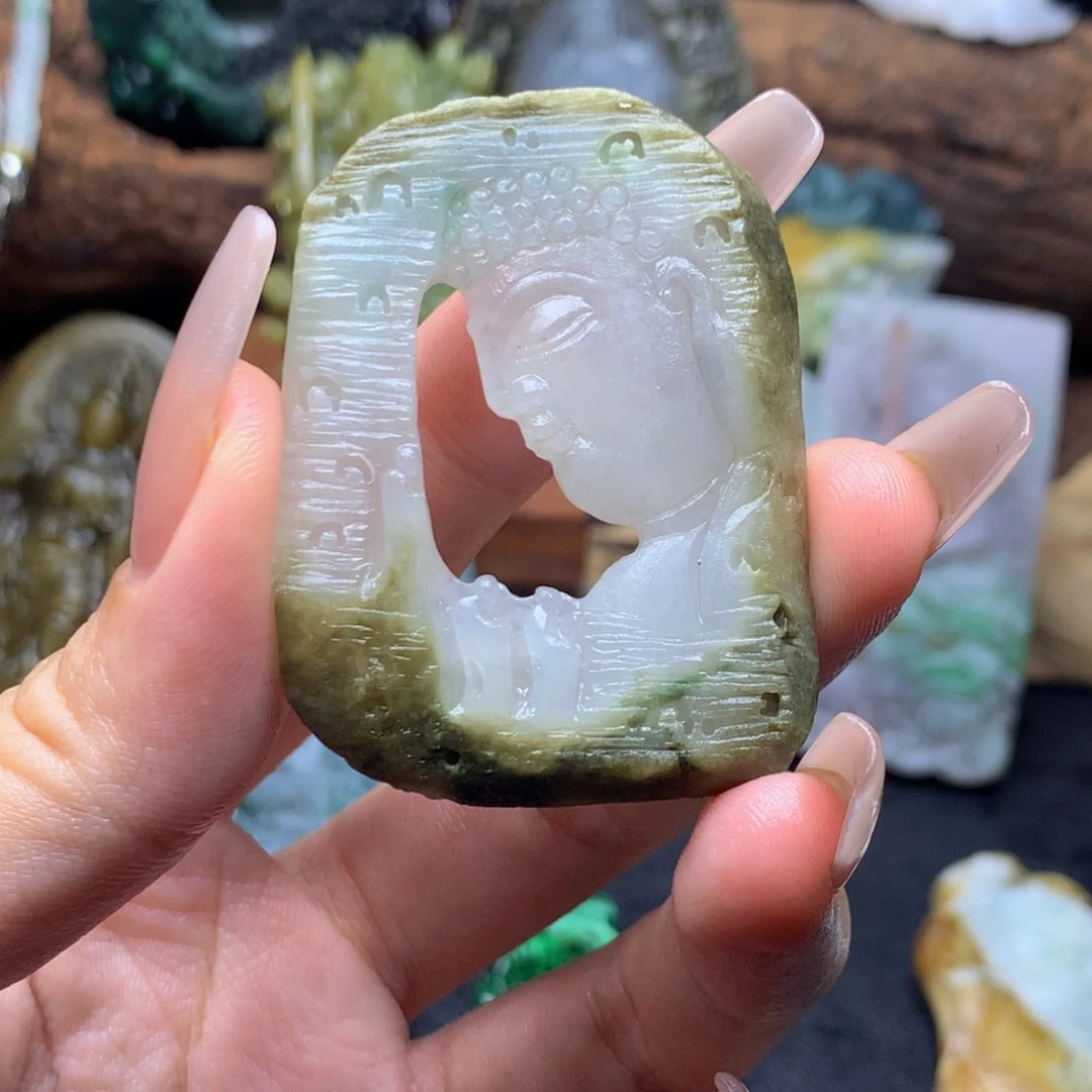 恋***河未镶嵌定制翡翠翡翠