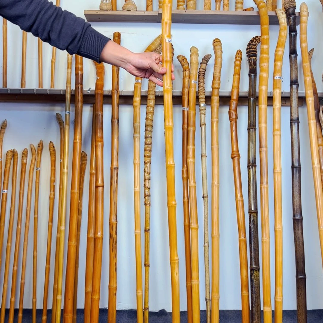 1351玉竹杖登山杖手持拐棍