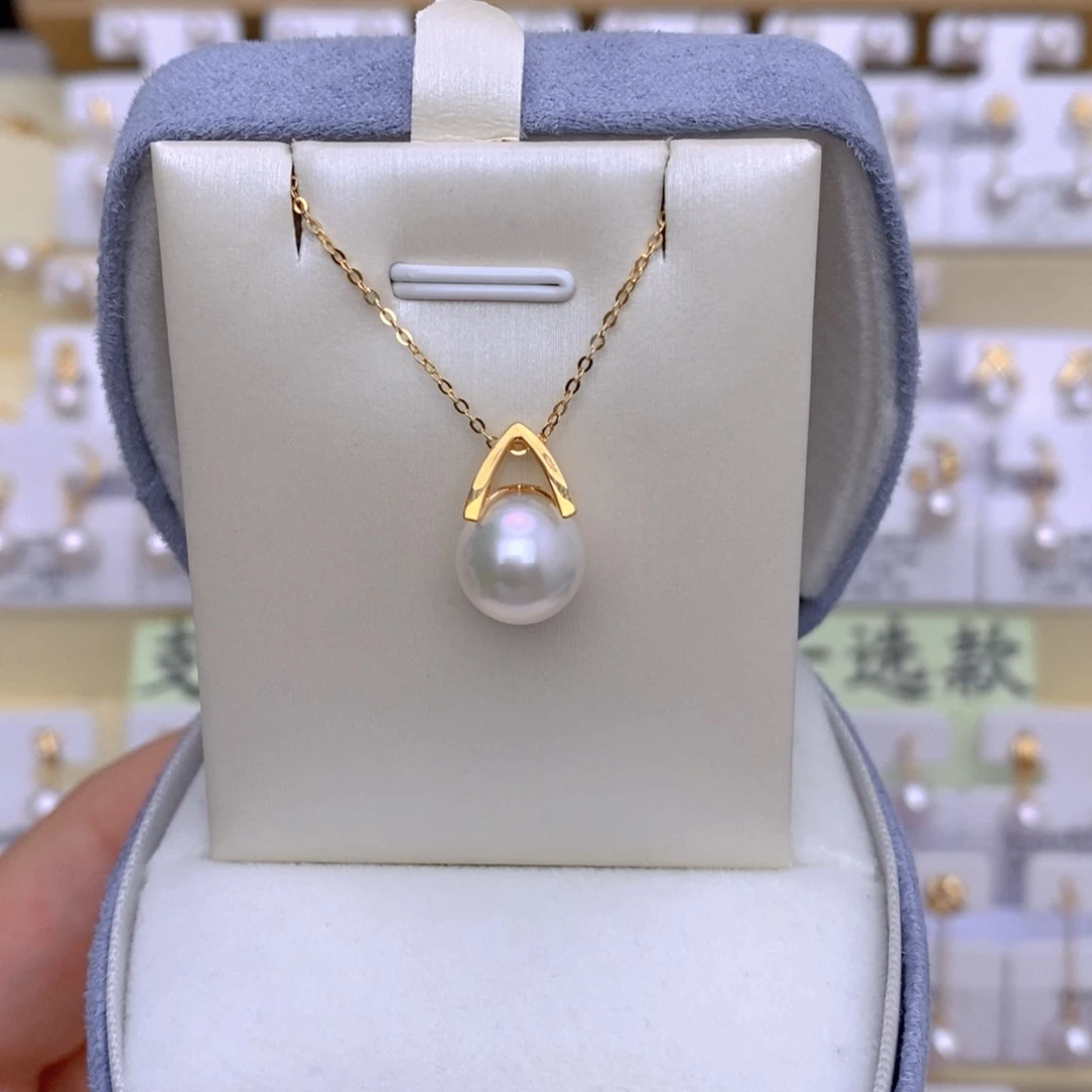 重***具海水珍珠18K金镶嵌套链