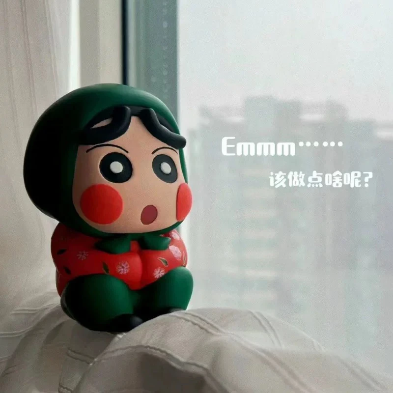 【村姑小新】蜡笔小新cos村花潮玩手办家居摆件