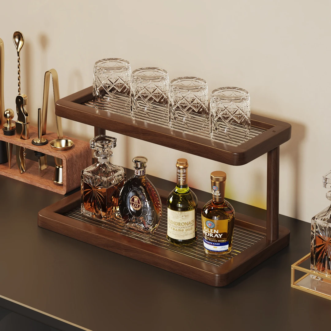 杯架桌面杯子多层收纳架简约吧台酒杯咖啡杯摆放架茶桌茶具置物架