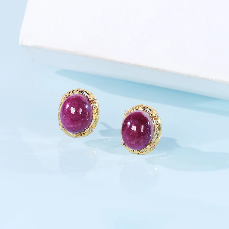 【大蕾蕾推荐】红宝耳钉/对-多样性发其一