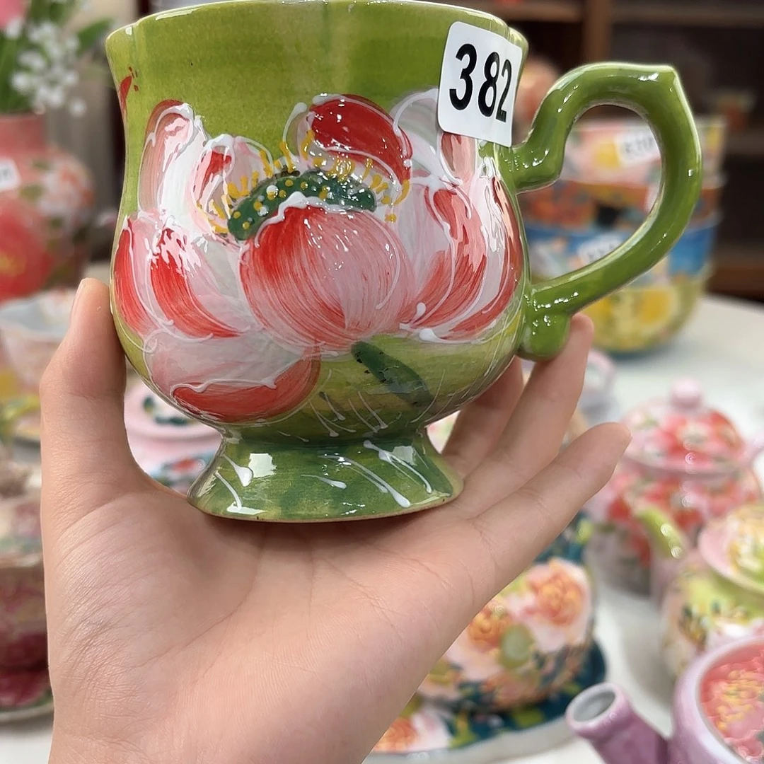 景德镇手绘高温釉下彩陶瓷茶具