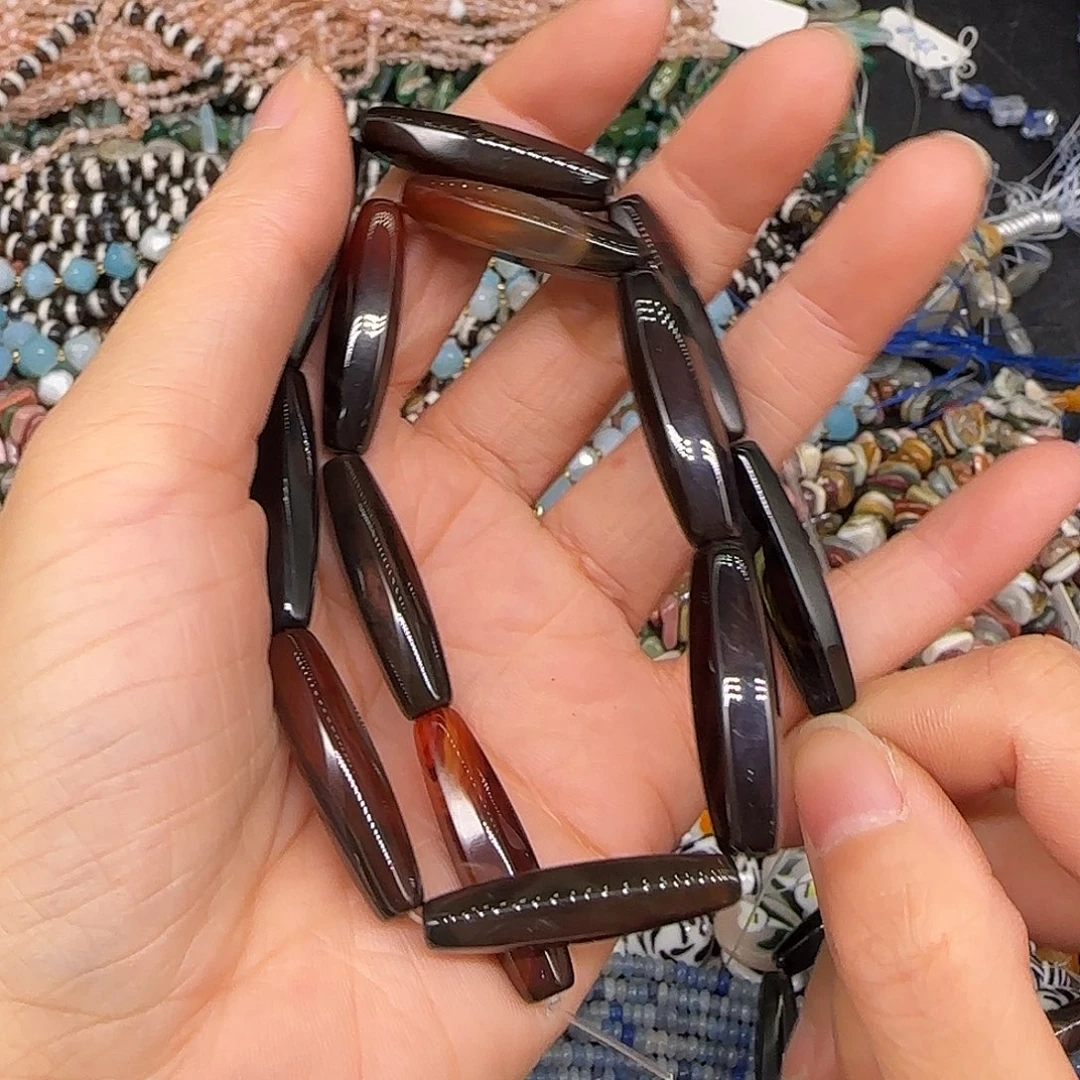 玛瑙/玉髓合金珠宝半成品梦幻玛瑙8-30mm一条