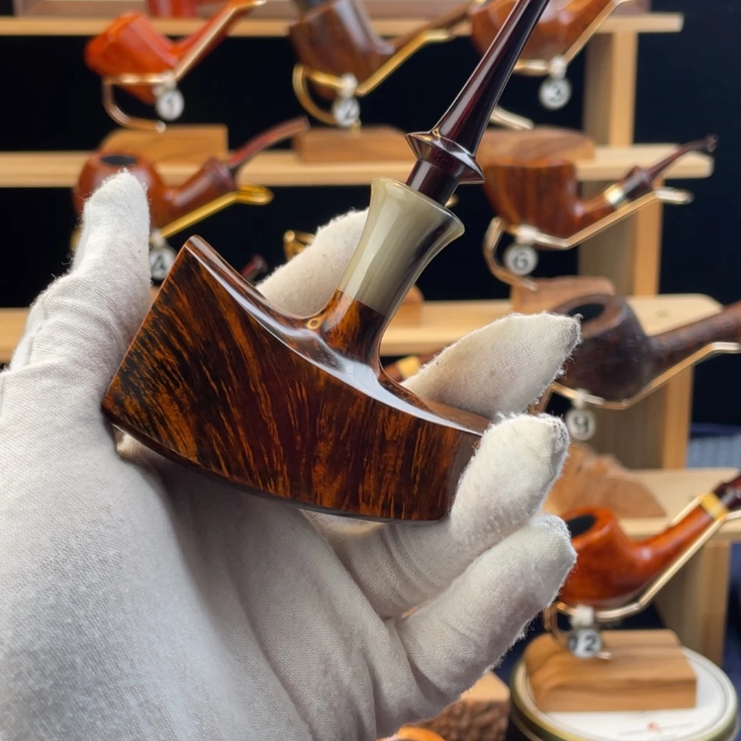 河***马石楠木手工烟斗盾