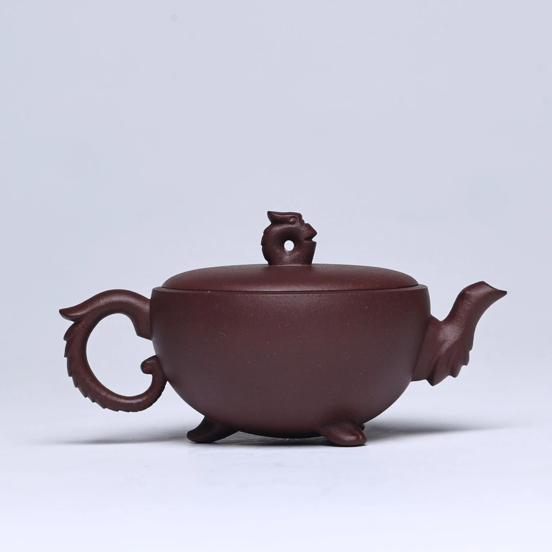 三川创新《玉猪龙》老壶紫砂壶原矿紫泥还原烧75cc茶具茶壶泡茶壶