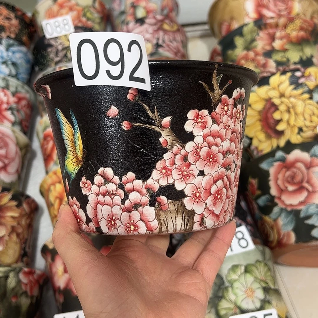 景德镇炫彩手绘口14高10.5