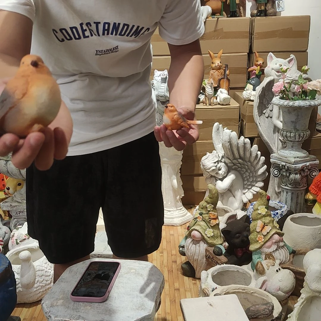 合成树脂小鸟一对