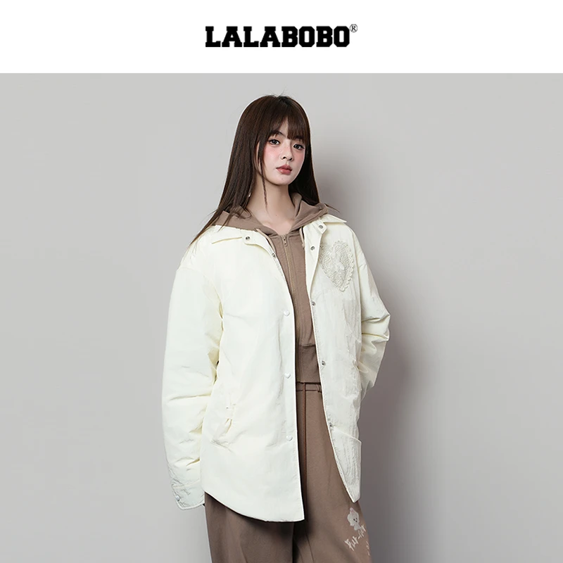 LALA爱心小熊蕾丝刺绣外套LBEC-WSYR17