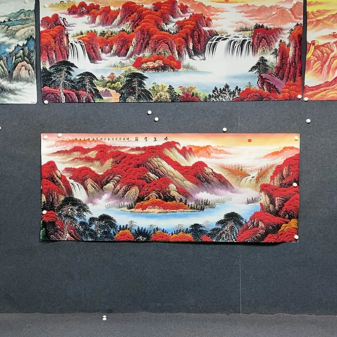 国画疯****8小八尺山水一副