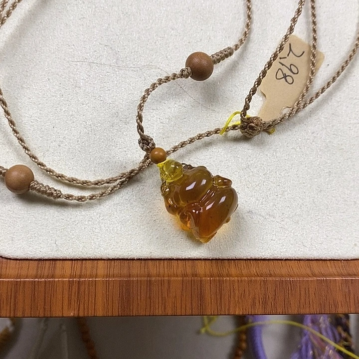 吊坠橄榄核福利大象项链