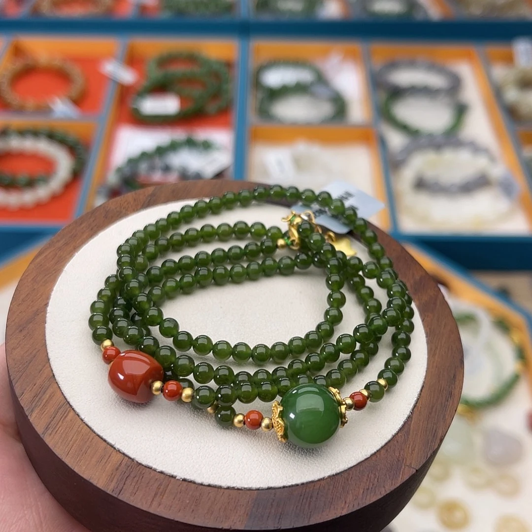 和田玉未镶嵌手串A20卡4