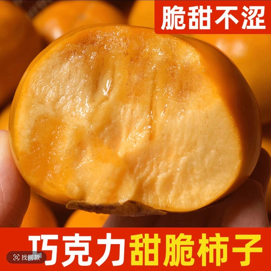 HDXR/河东小茹【现摘现发】正宗山西阳丰巧克力脆甜柿冰糖心柿子