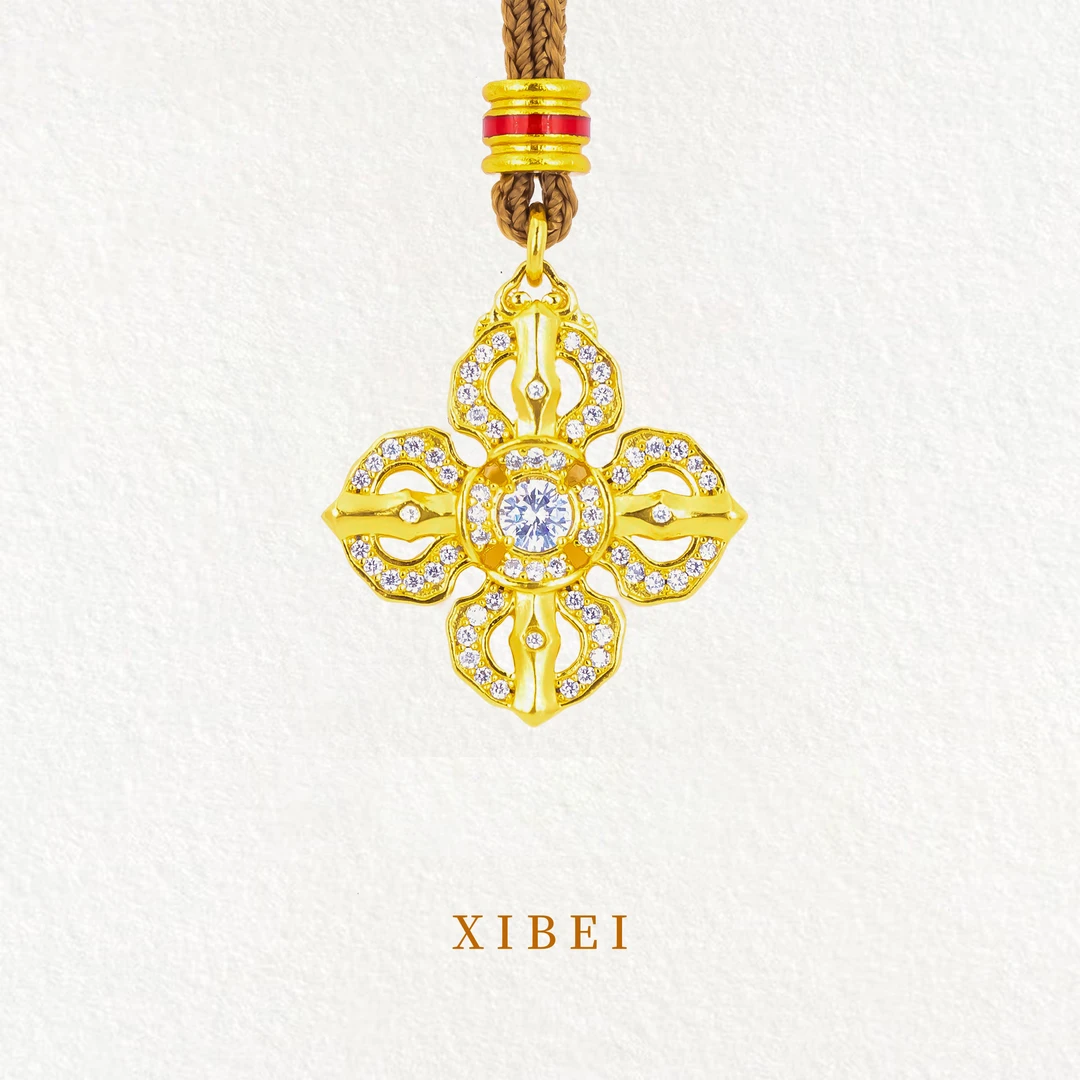 吊坠足银 十字金刚杵吊坠 气质轻奢百搭时尚灵动