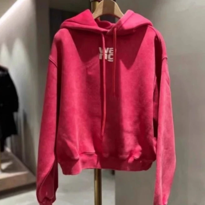 99新 ALEXANDER WANG 娜娜活动  胸前字母连帽卫衣 多色
