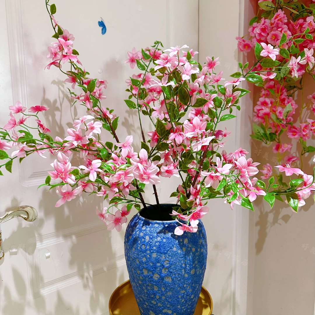 室内插花仿真花七里香居家办公桌面装饰假花摆件