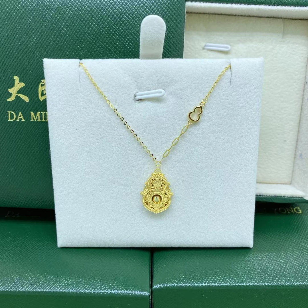 #7296黄18K金Au750精品四美葫芦精品套链