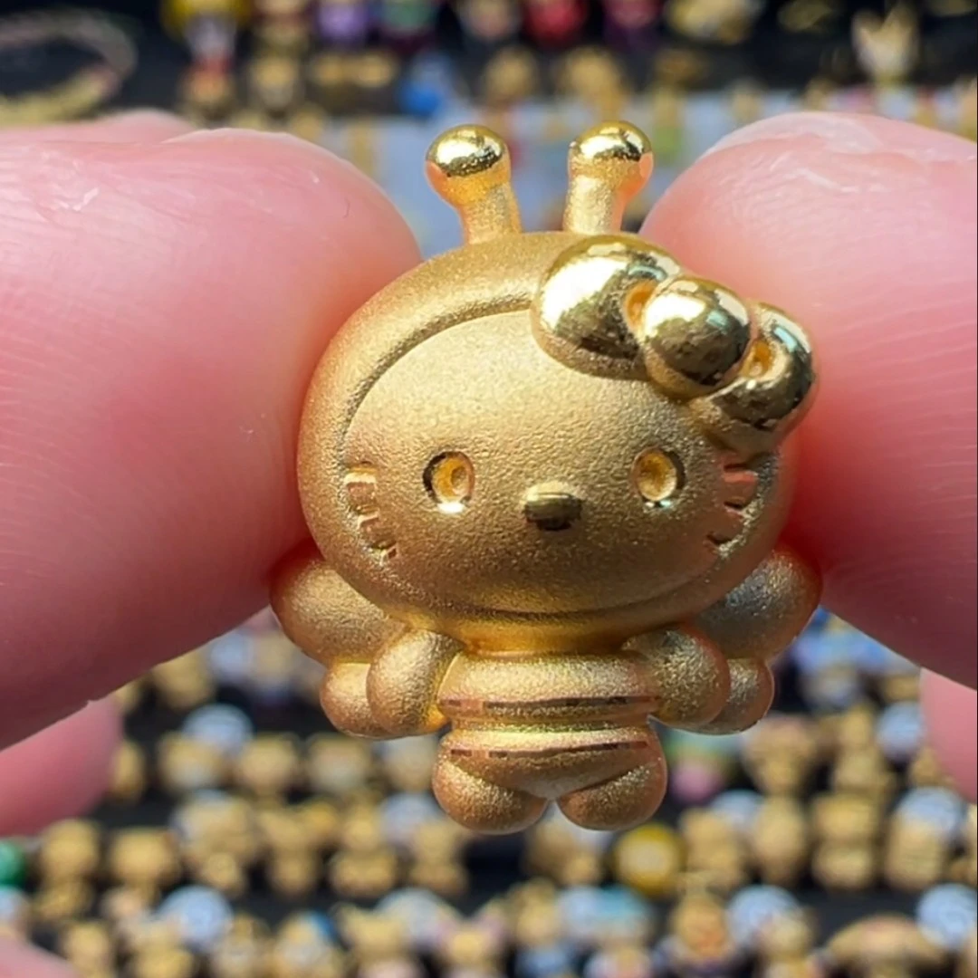 足金999黄金Hellokitty小蜜蜂KT