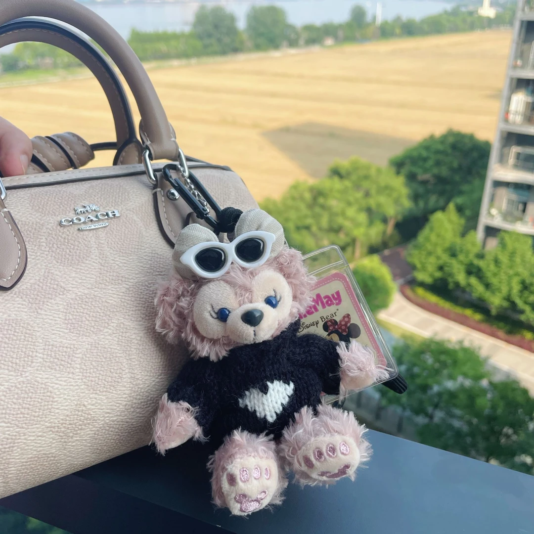 雪莉玫包包挂件钥匙扣达菲生日礼物女生小ck蔻驰LV流浪包毛绒挂件